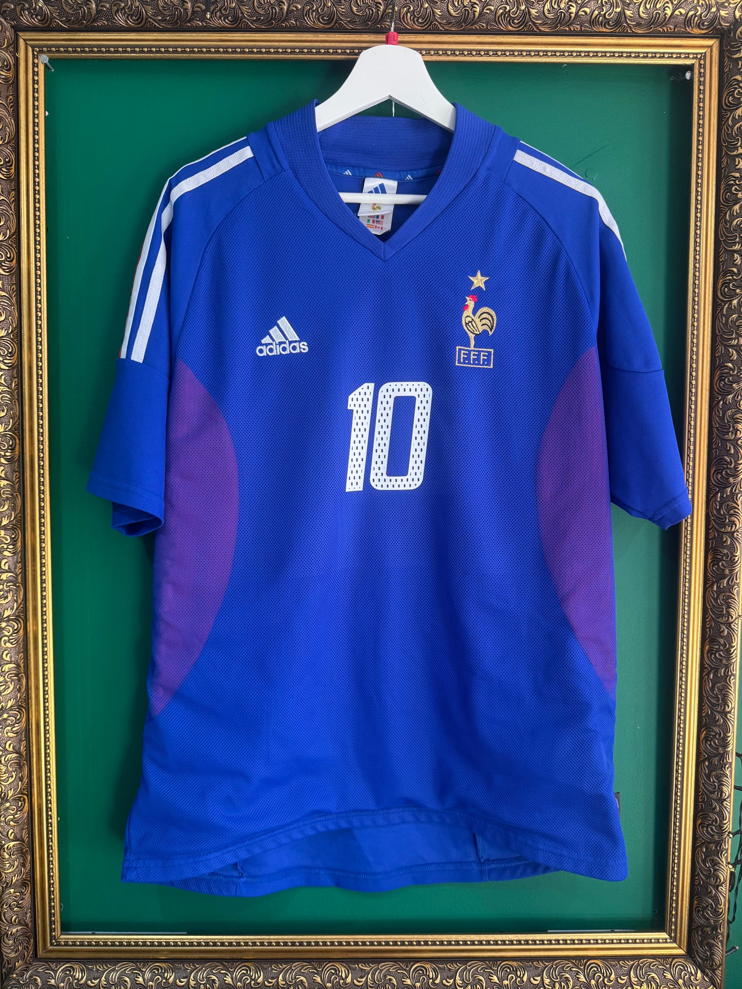 France 2002 home shirt large Zidane 10
