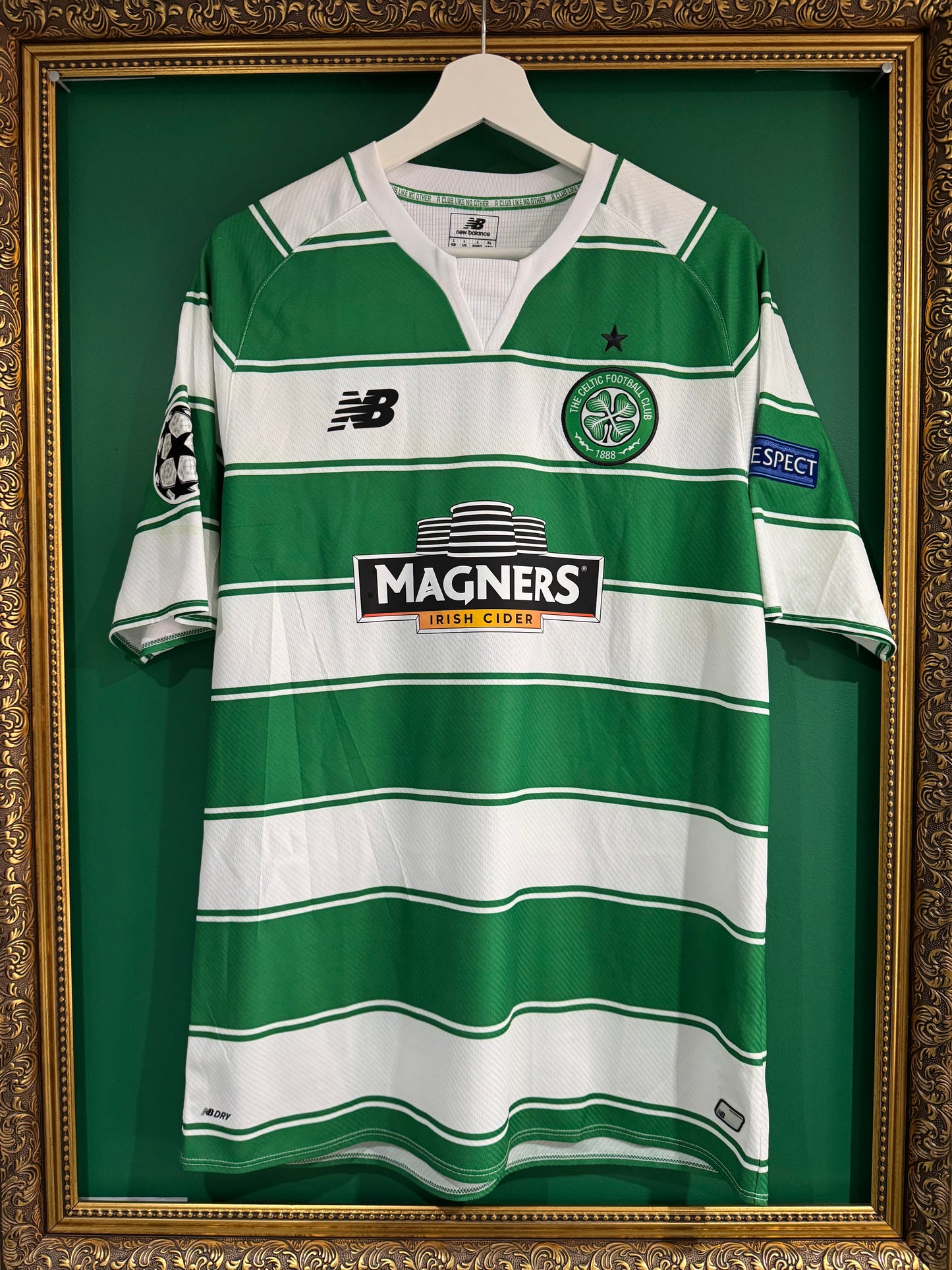 Celtic 2015/16 home shirt match prepared player spec large Blackett 2