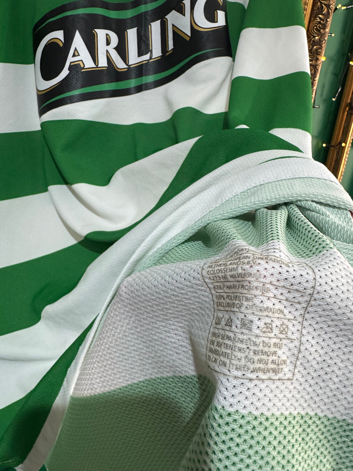 Celtic 2008/10 home shirt matchworn large Wilson 12