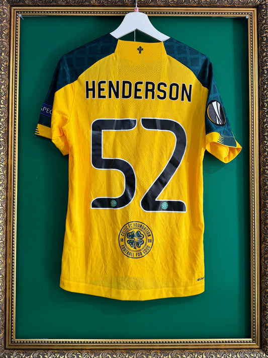 Celtic 2019/20 away shirt match prepared small Henderson 52