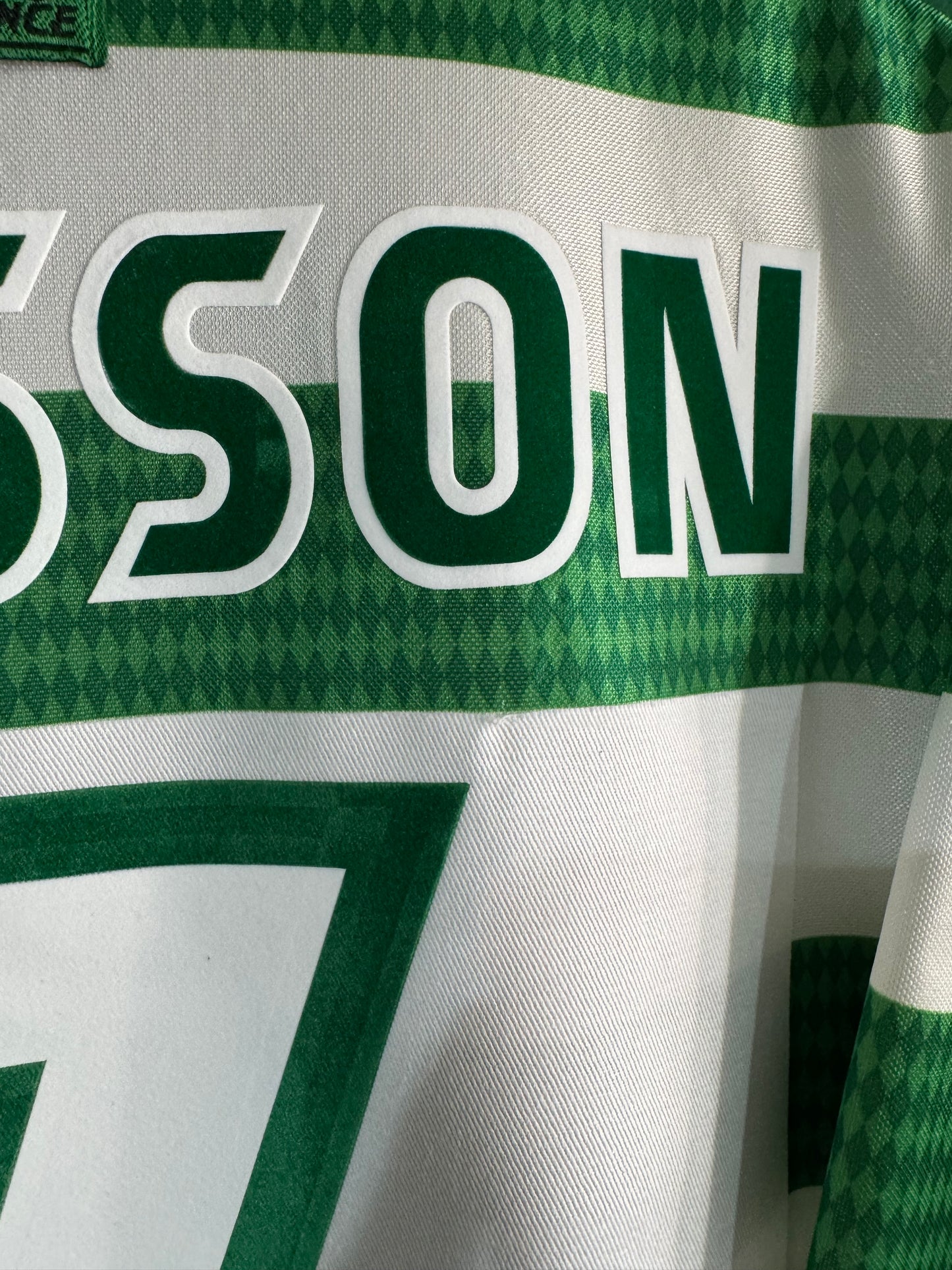 Celtic 1997/99 home shirt large Larsson 7
