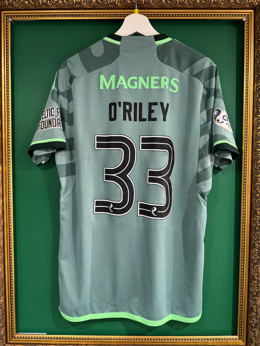 Celtic 2023/24 third shirt medium O’Riley 33 match prepared