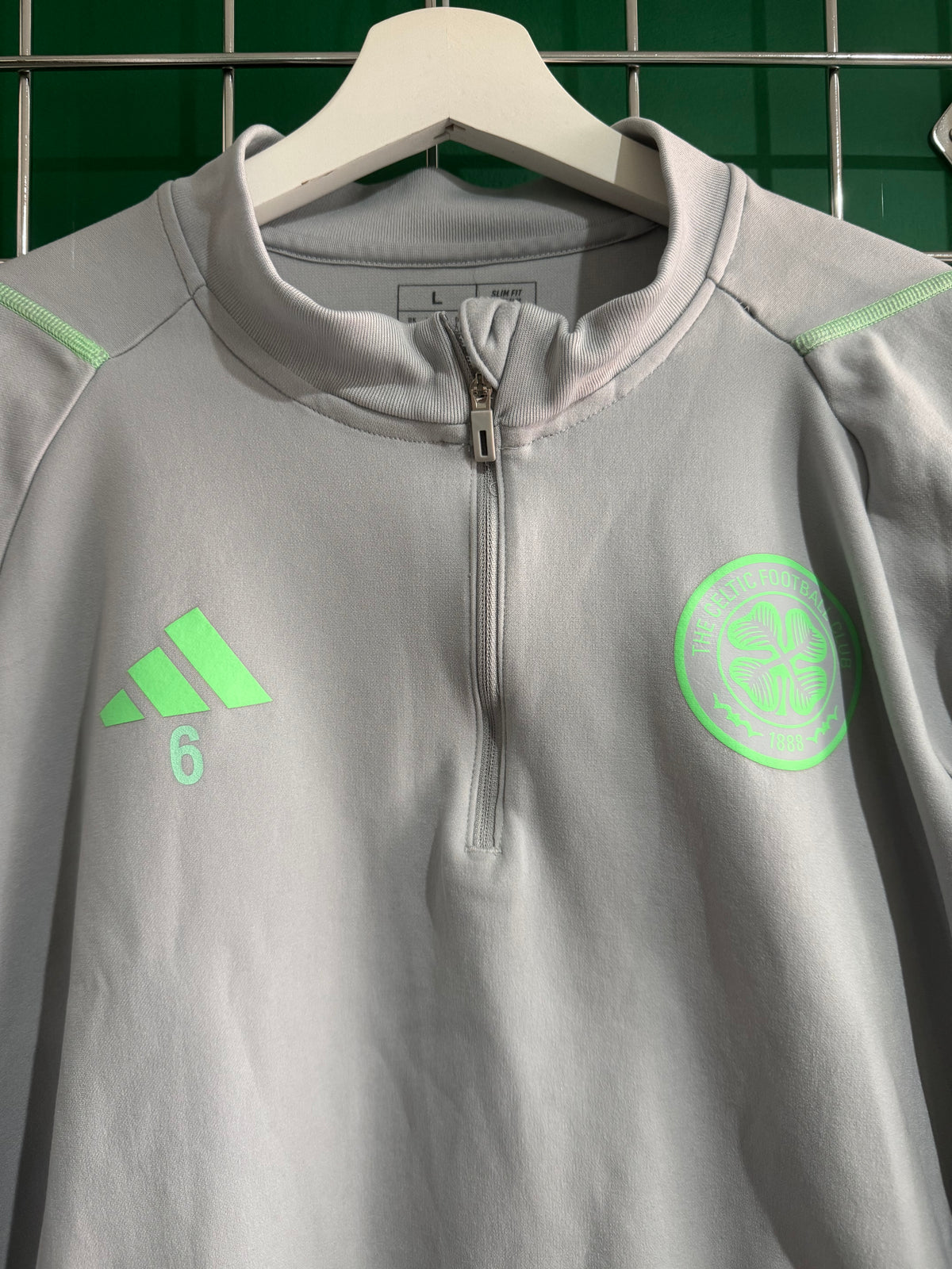 Celtic Nat Phillips training worn half zip number 6