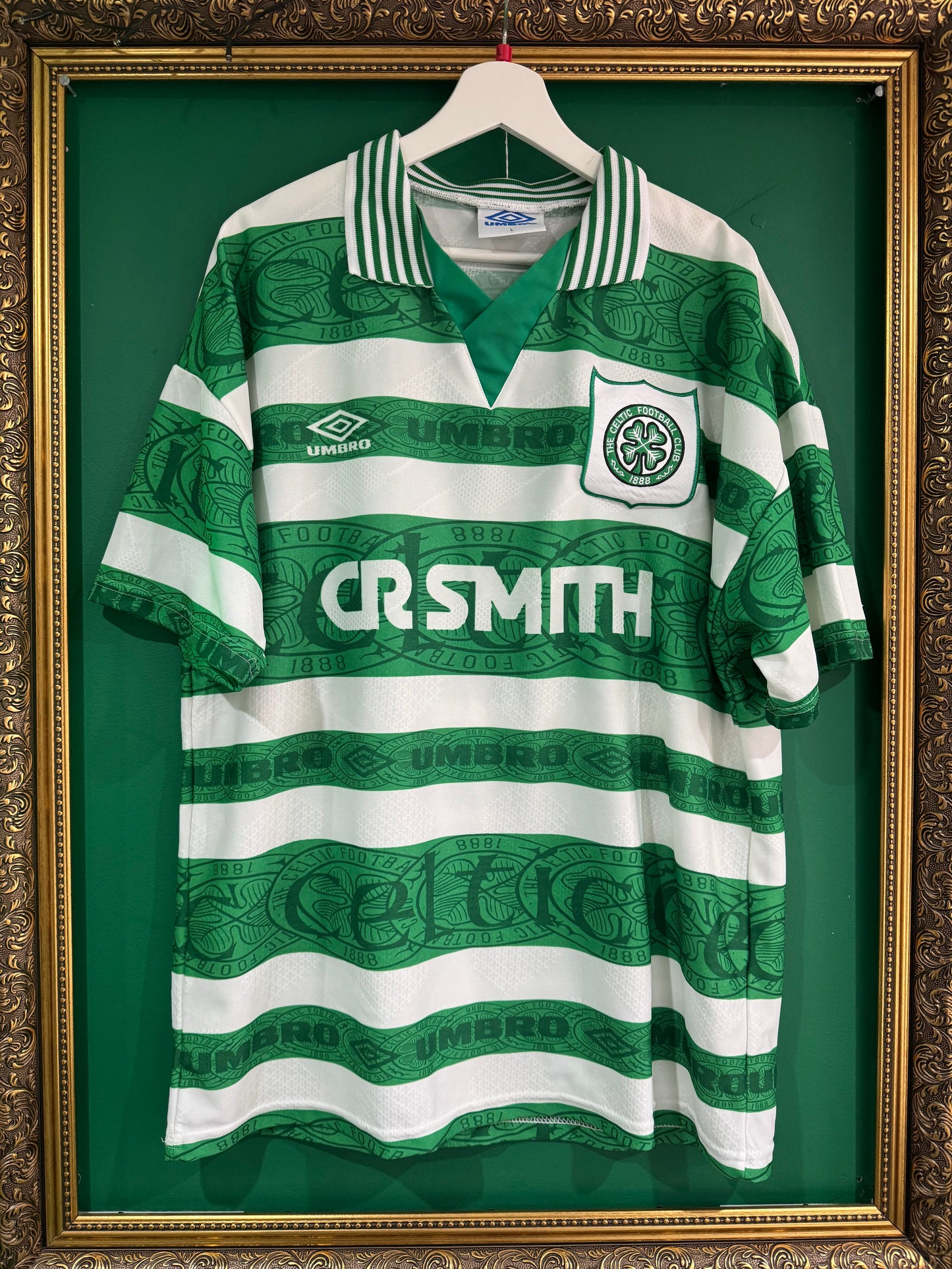 Celtic 1995/97 home shirt large Cadete 11 hand signed