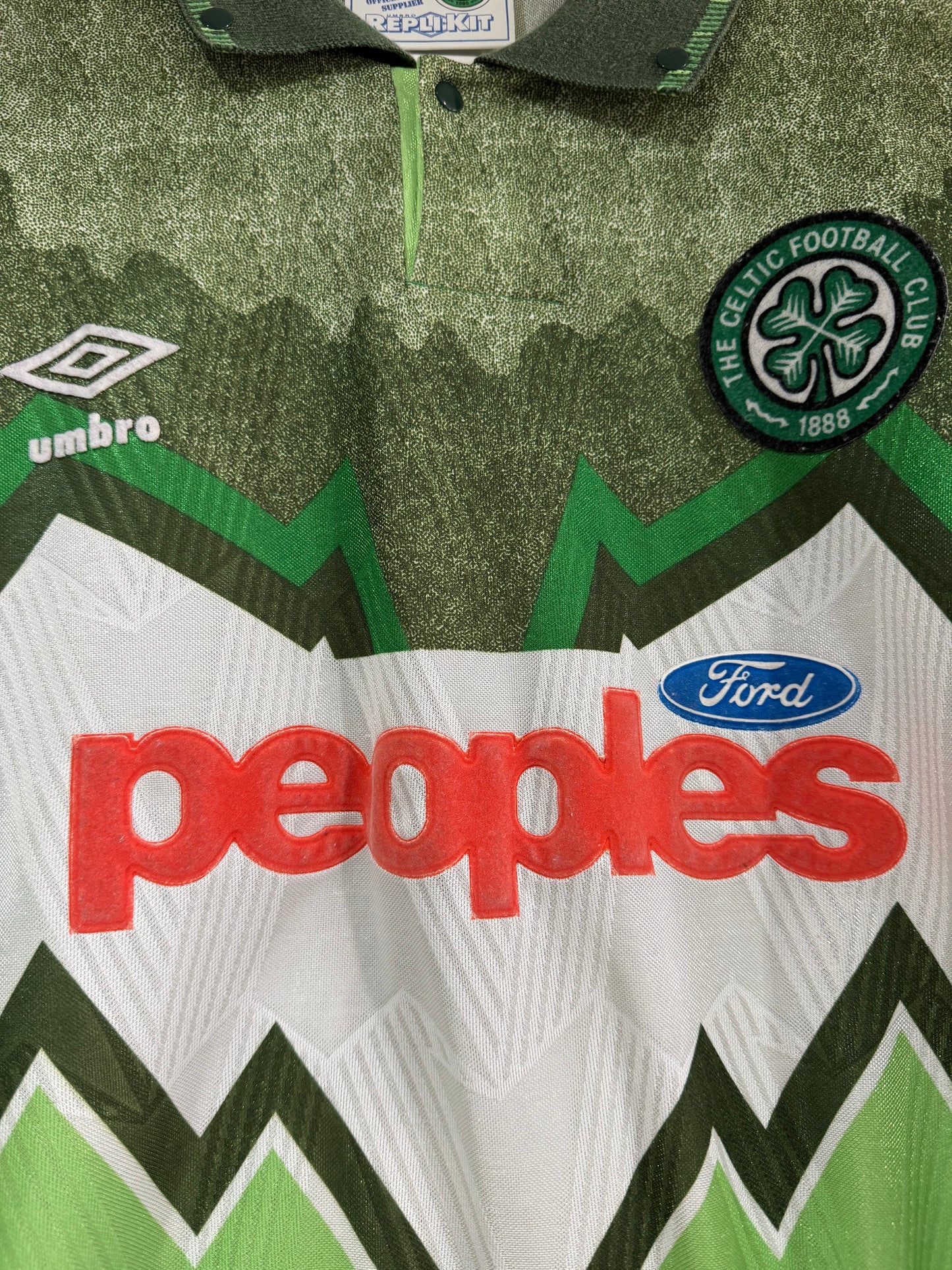 Celtic 1991/92 away shirt large