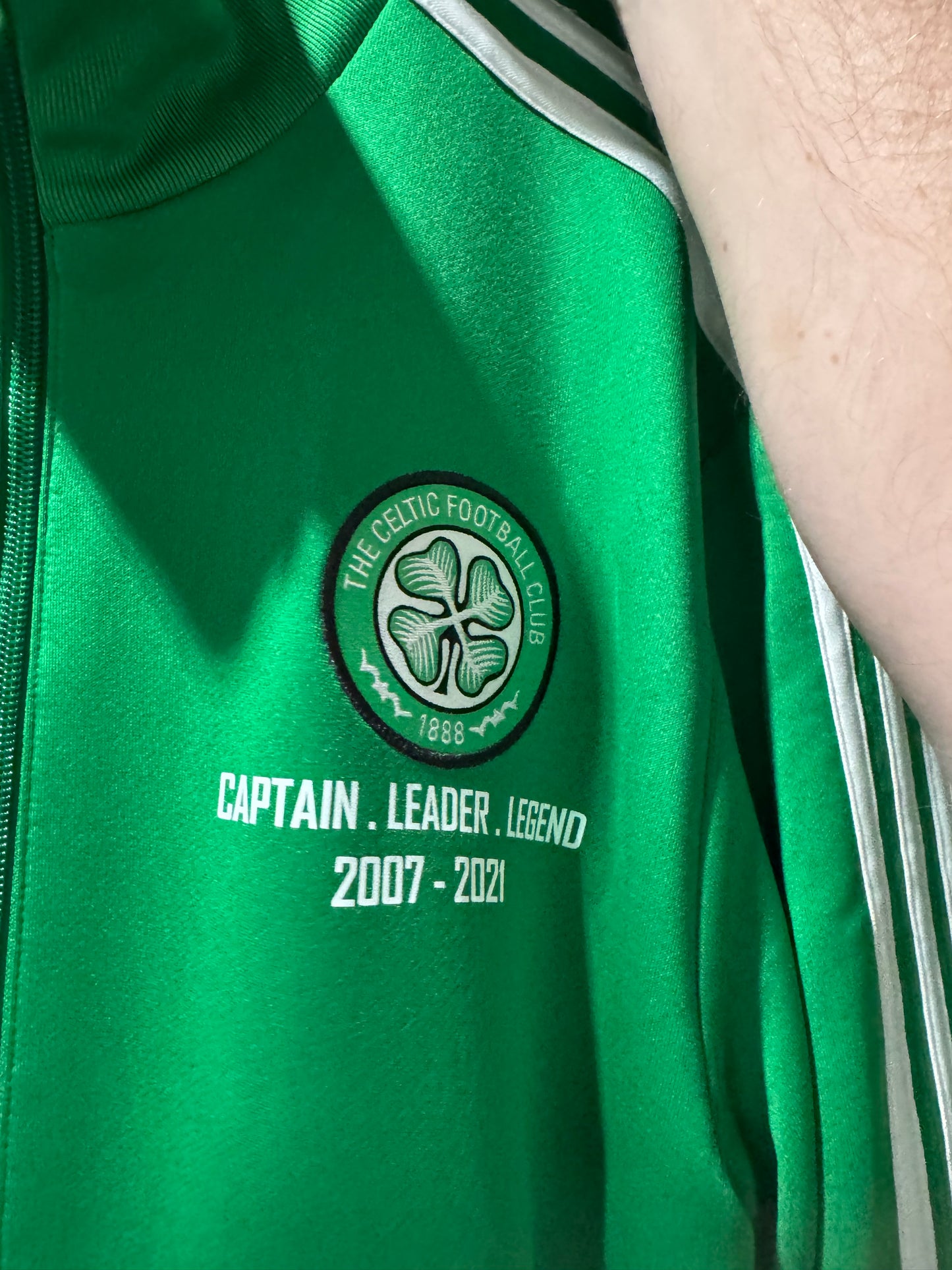 Celtic adidas track zipper top Brown 8 Captain Leader Legend xlarge