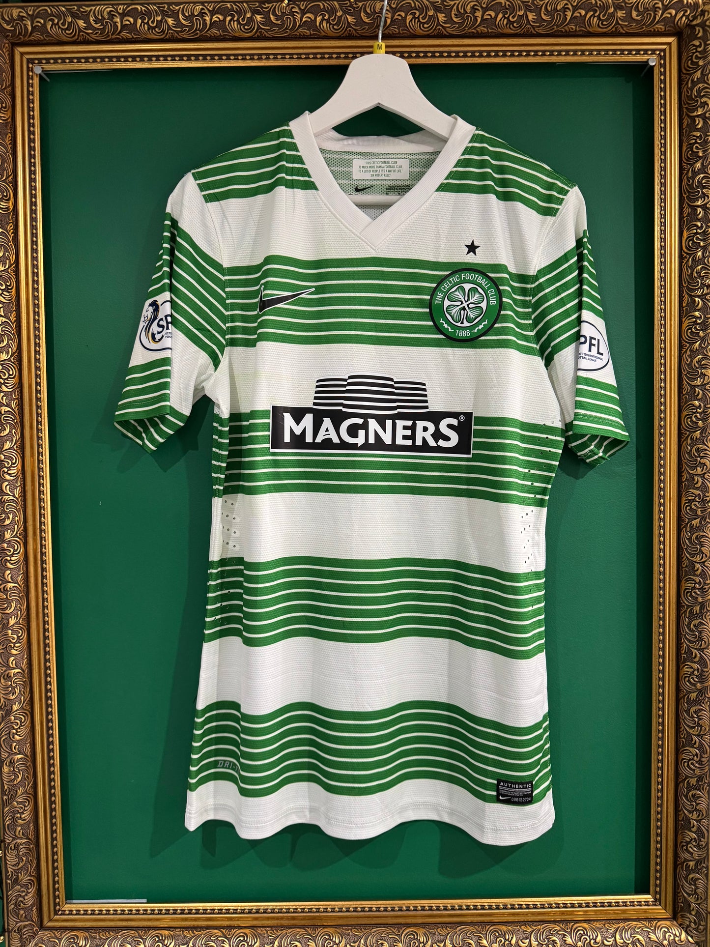 Celtic 2014/15 home shirt medium Atajic 37 match prepared player issue