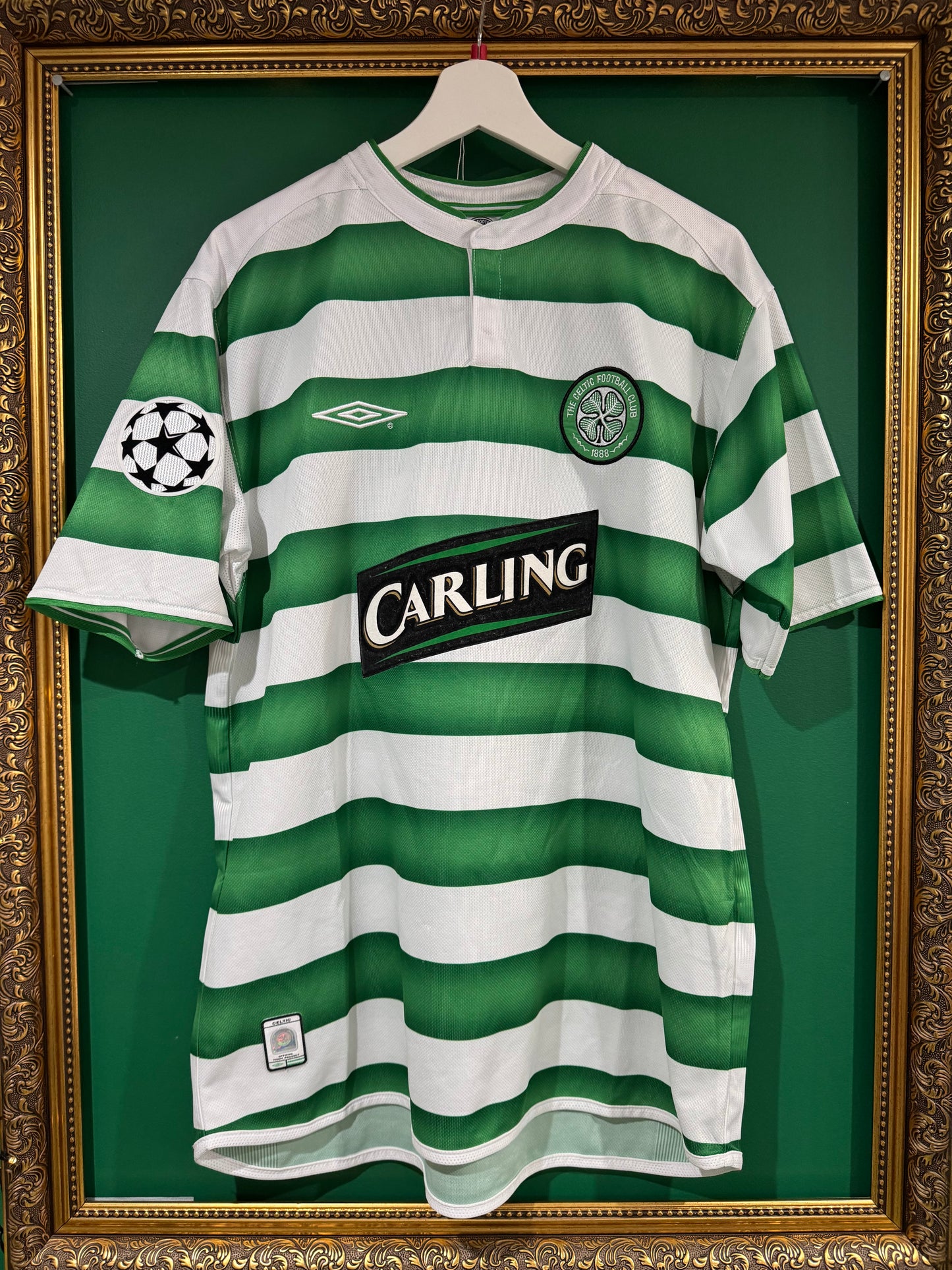 Celtic 2003/04 home shirt xlarge Petrov 19