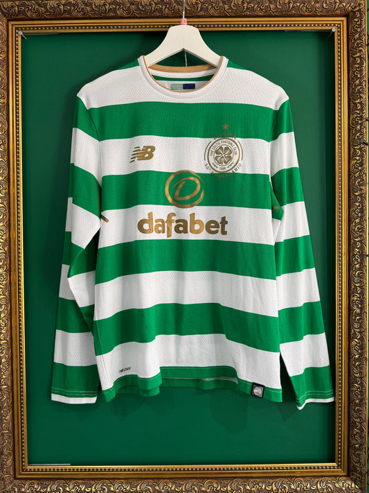 Celtic 2017/18 home shirt long sleeve 9/10 small
