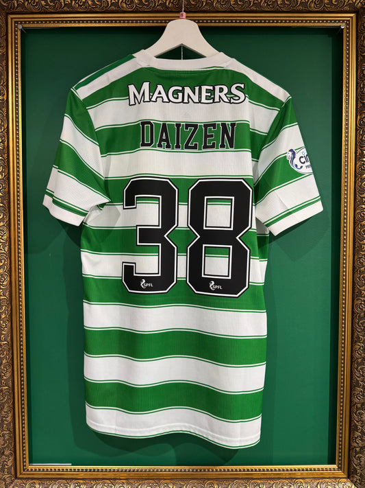 Celtic 2021/22 home small Diazen Maeda 38 match issue prepared