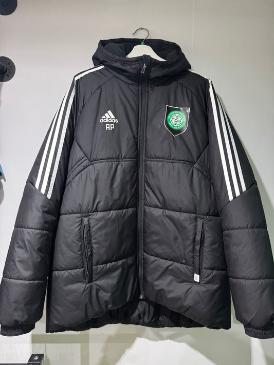 Celtic Ange Postecoglou Matchworn Manager puffer padded jacket xlarge