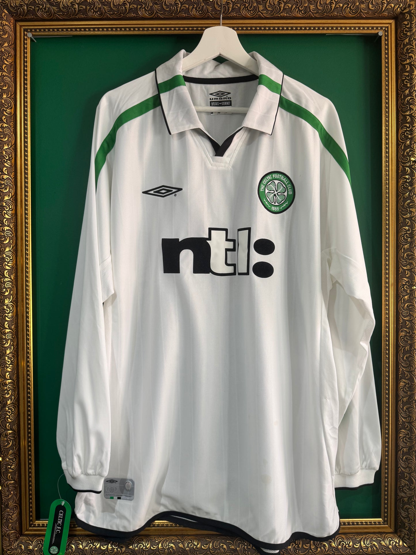 Celtic 2001/02 away shirt xlarge ls matchworn / player issue pre season 20 BNWT