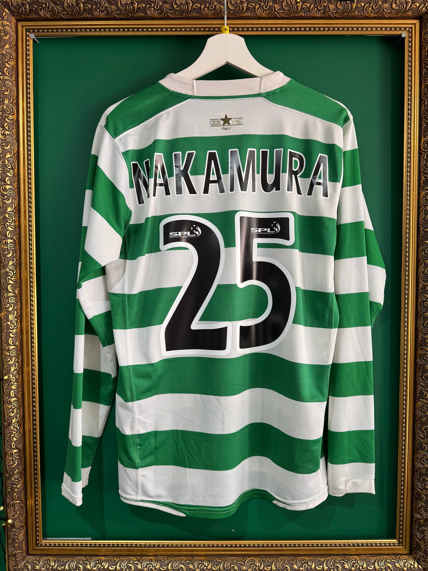 Celtic 2007/08 home shirt medium ls Nakamura 25