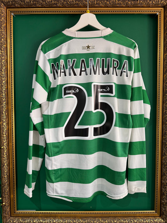 Celtic 2007/08 home shirt medium ls Nakamura 25