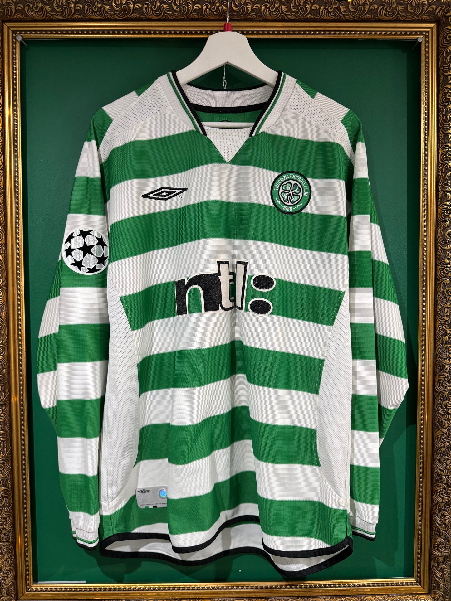 Celtic 2001/03 home shirt large ls Lambert 14