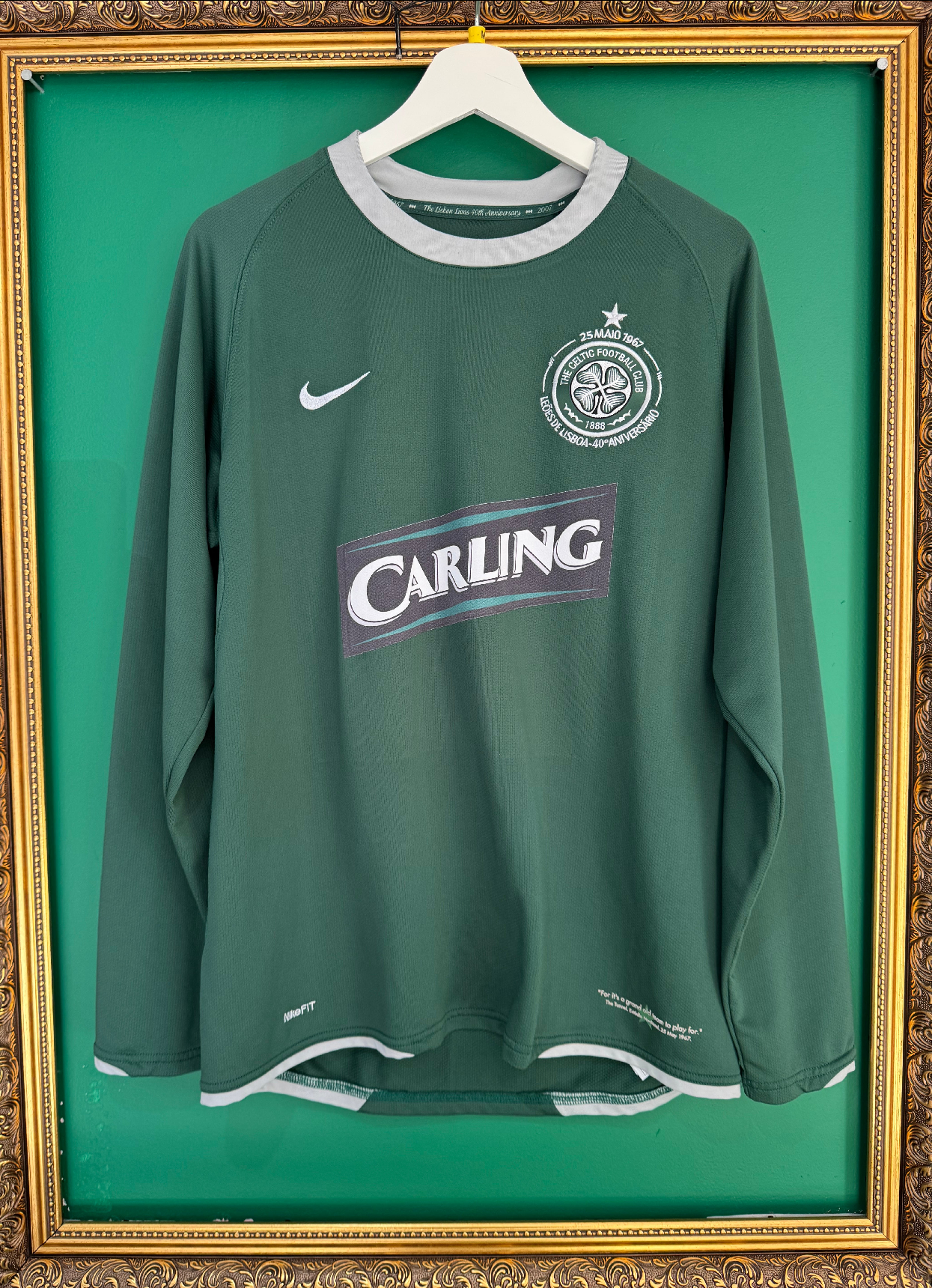 Celtic 2007/08 away shirt medium Brown 8 long sleeve