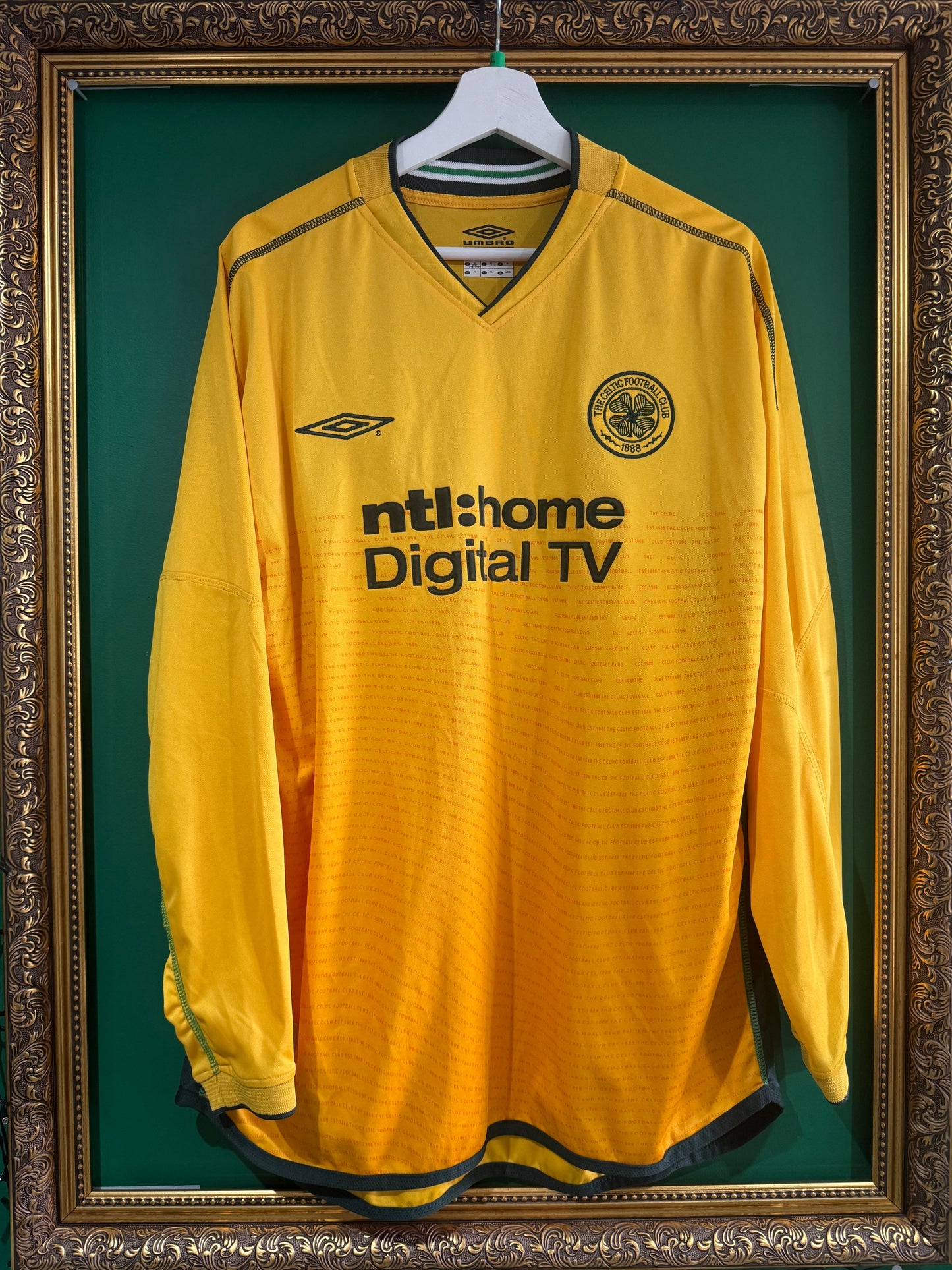 Celtic 2002/03 away shirt xlarge ls Sutton 9