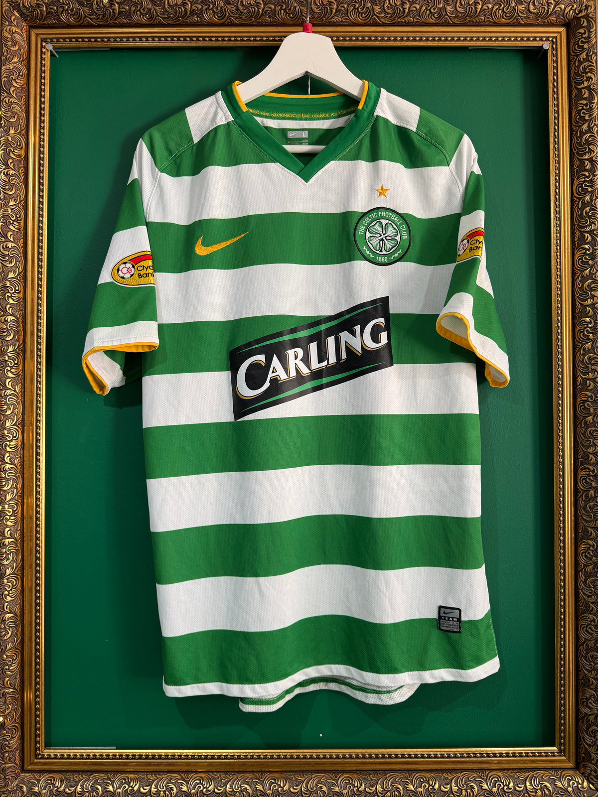 Celtic 2008/10 home shirt matchworn large Wilson 12