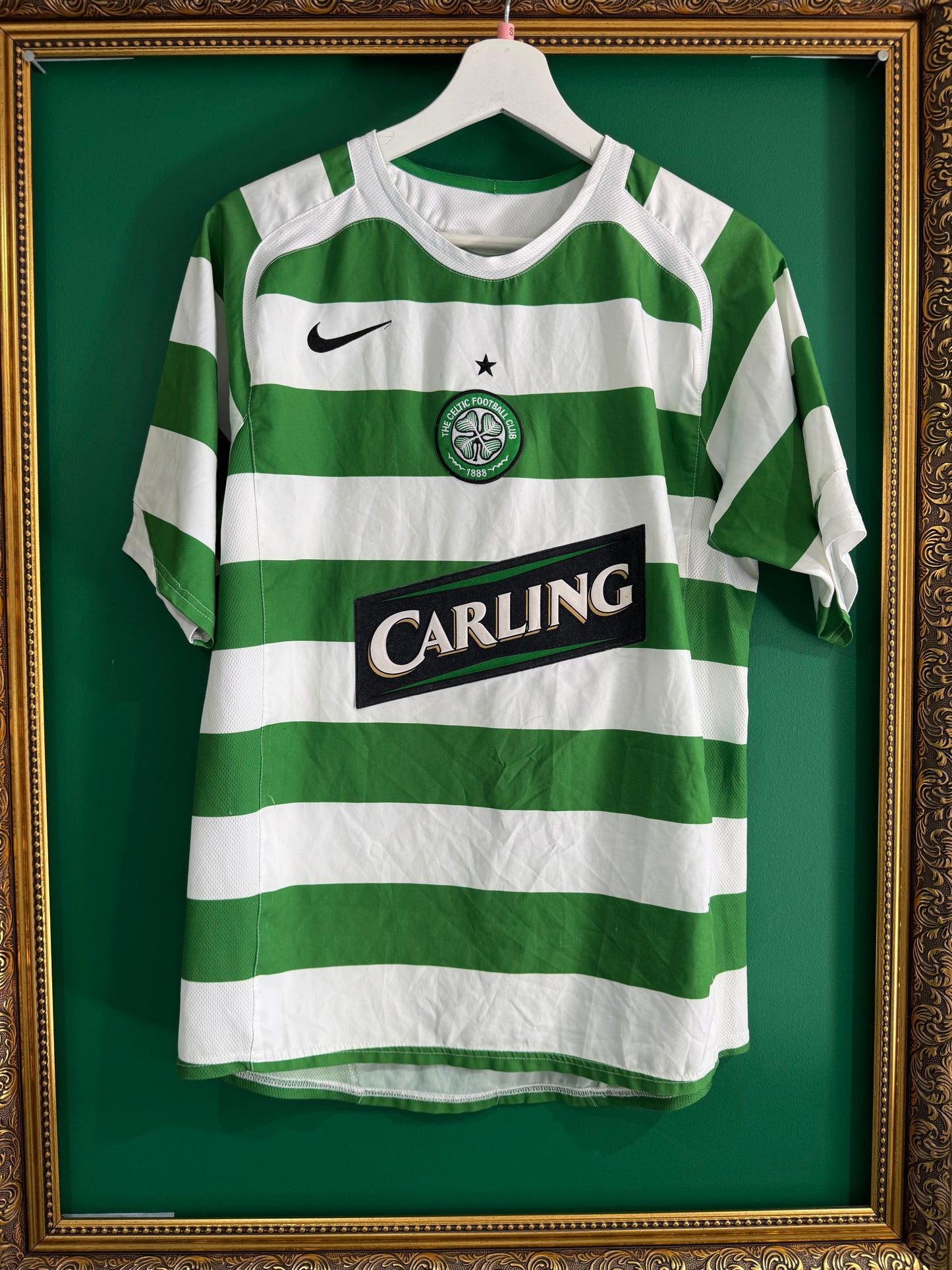 Celtic 2005/06 home shirt small Petrov 19