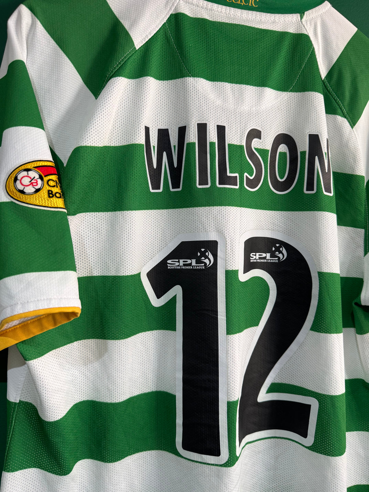 Celtic 2008/10 home shirt matchworn large Wilson 12