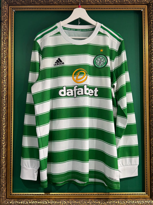 Celtic 2021/22 home shirt large ls 9/10