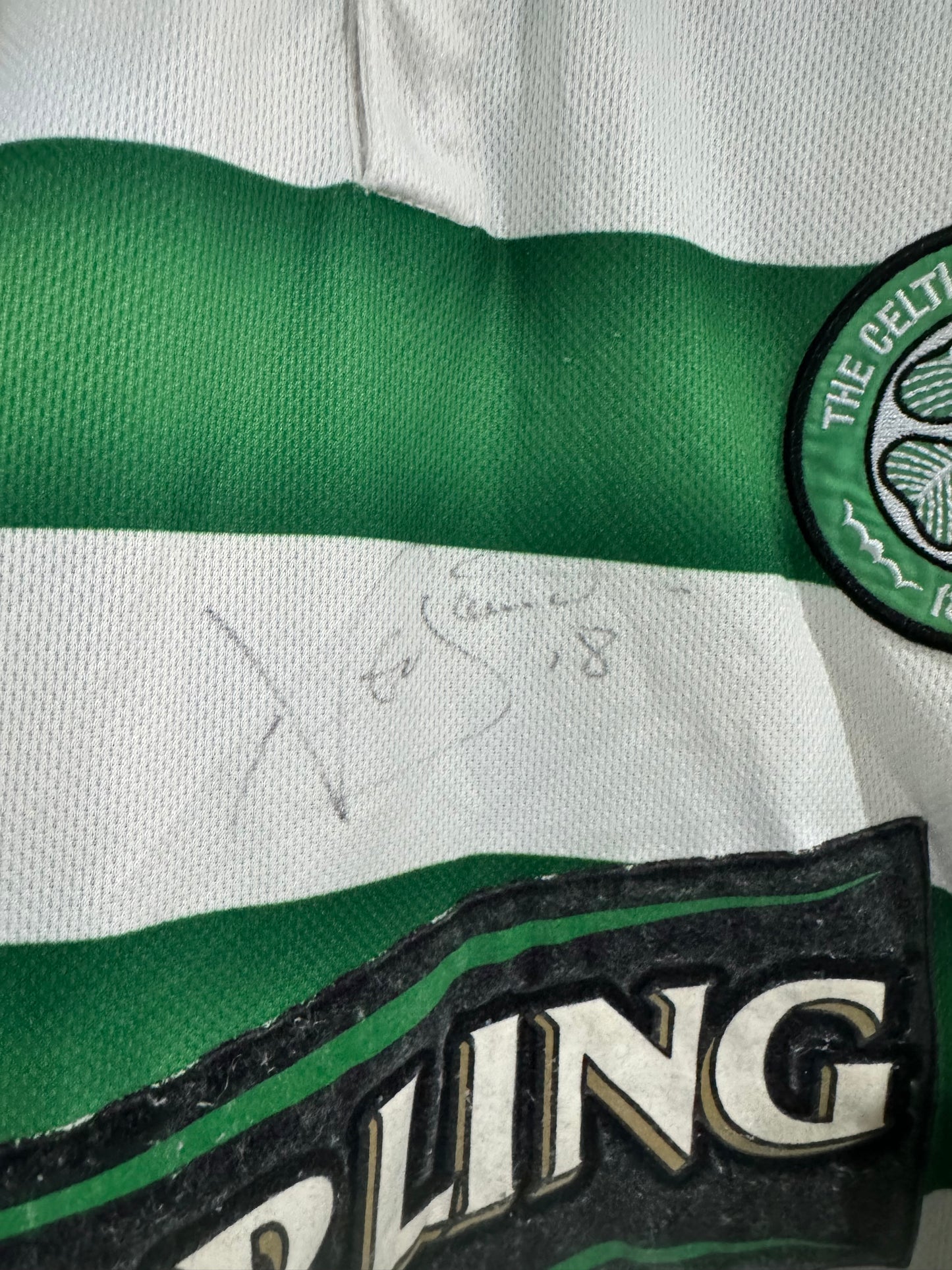 Celtic 2003/04 home shirt xxl Neil Lennon signed