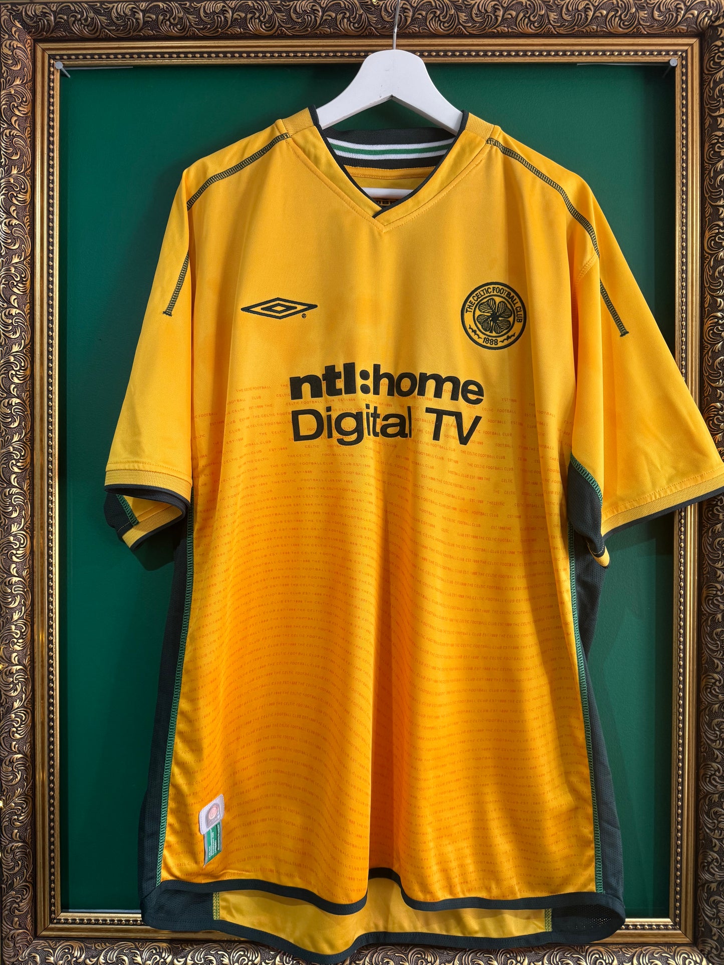 Celtic 2002/03 away shirt xlarge matchworn / player issue pre season 25 Lubo Moravcik