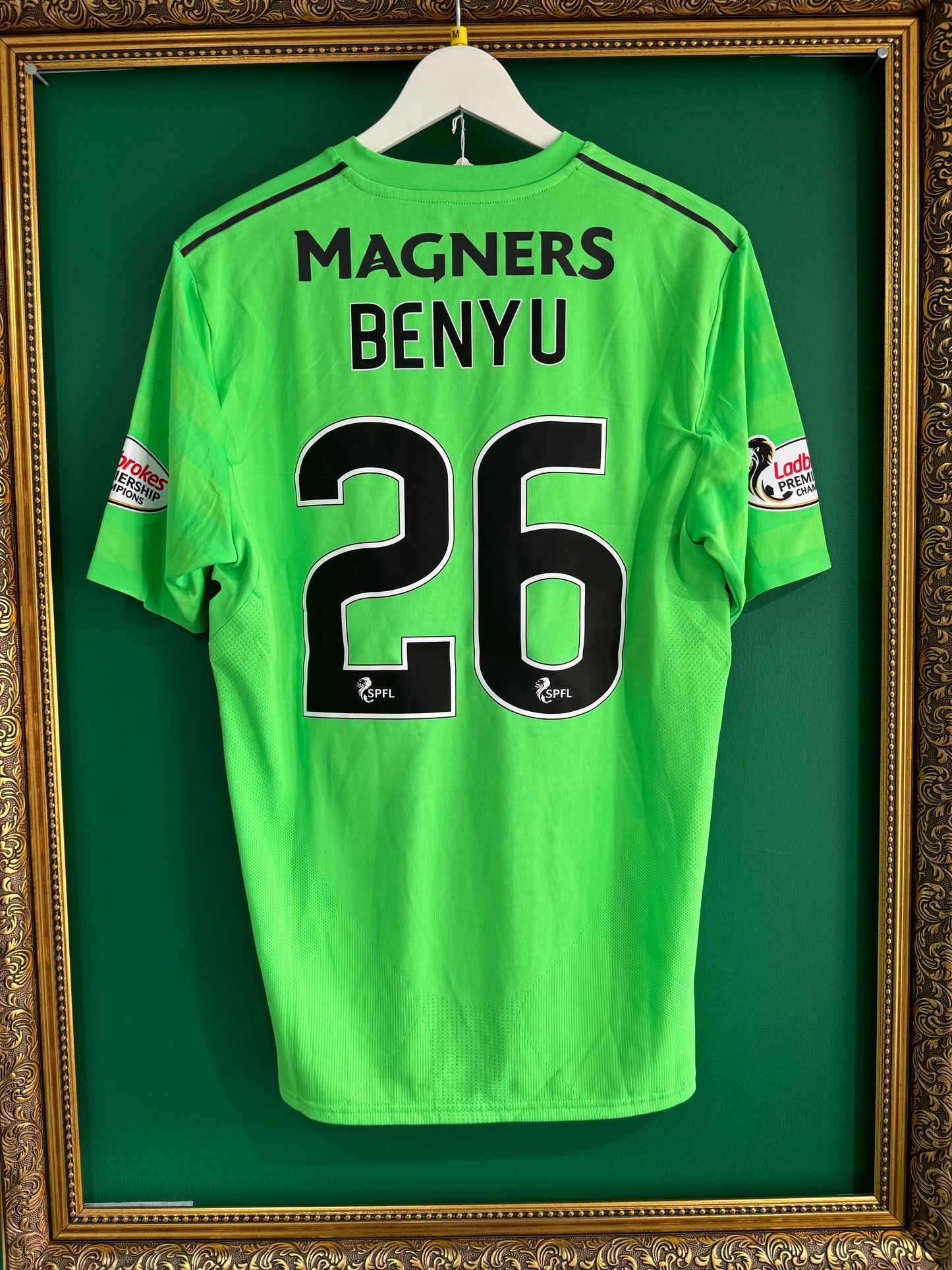 Celtic 2017/18 third medium Benyu 26 player issue match prepared shirt