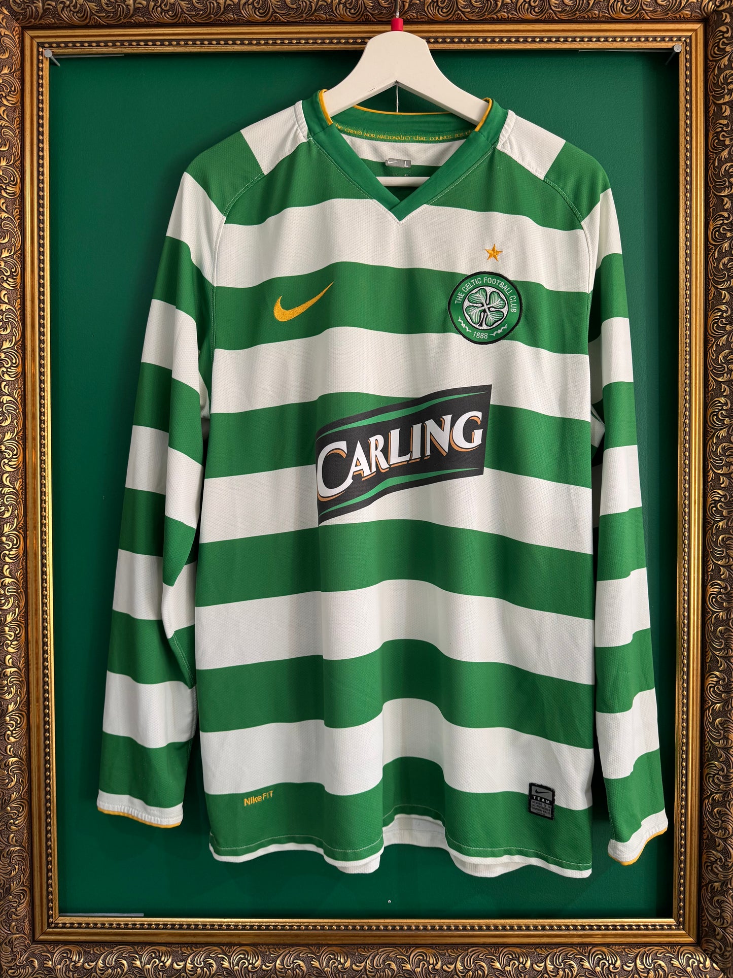 Celtic 2008/09 home shirt large ls Vennegoor of Hesselink 10