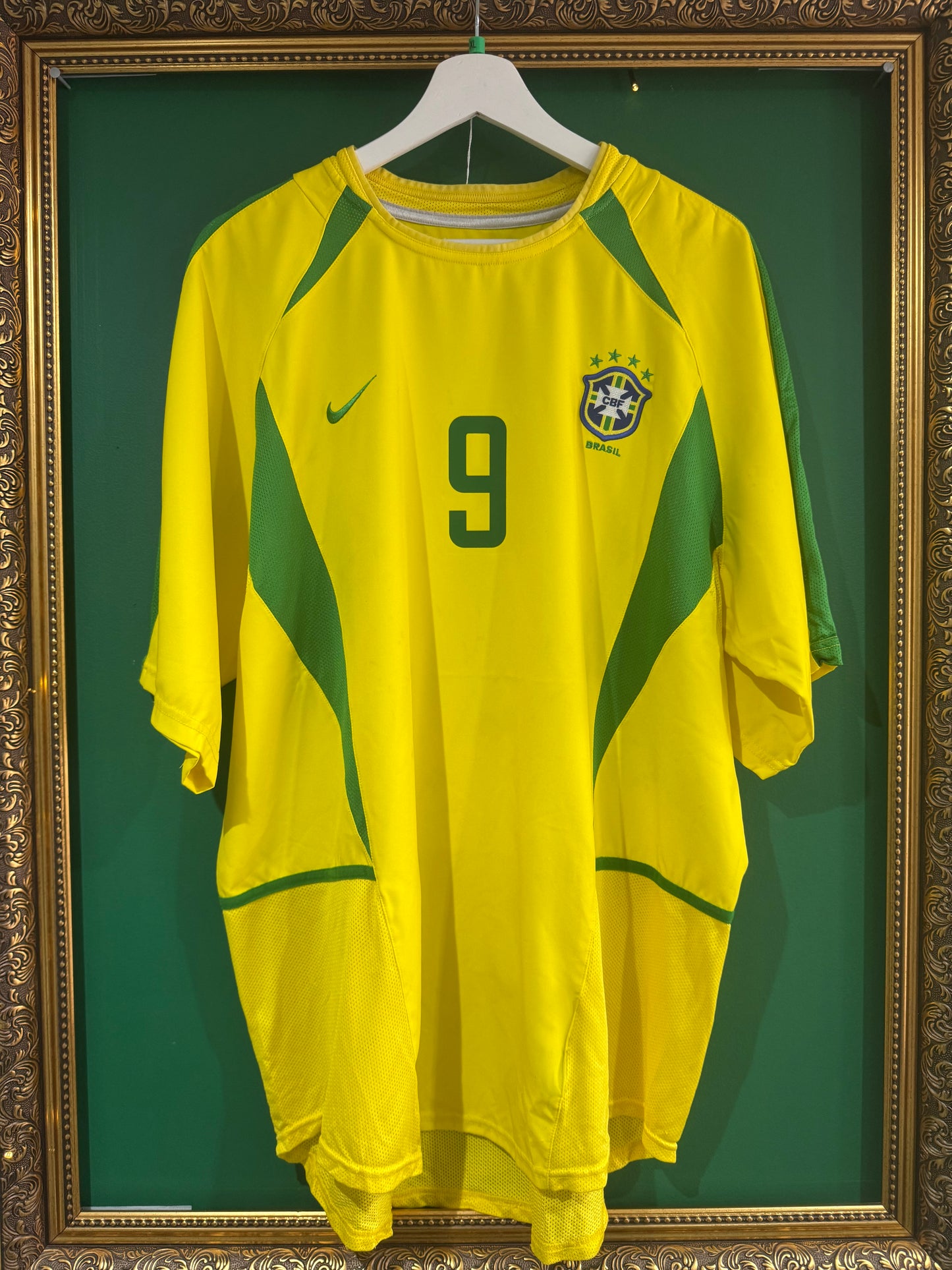 Brazil 2002 home shirt xlarge Ronaldo 9