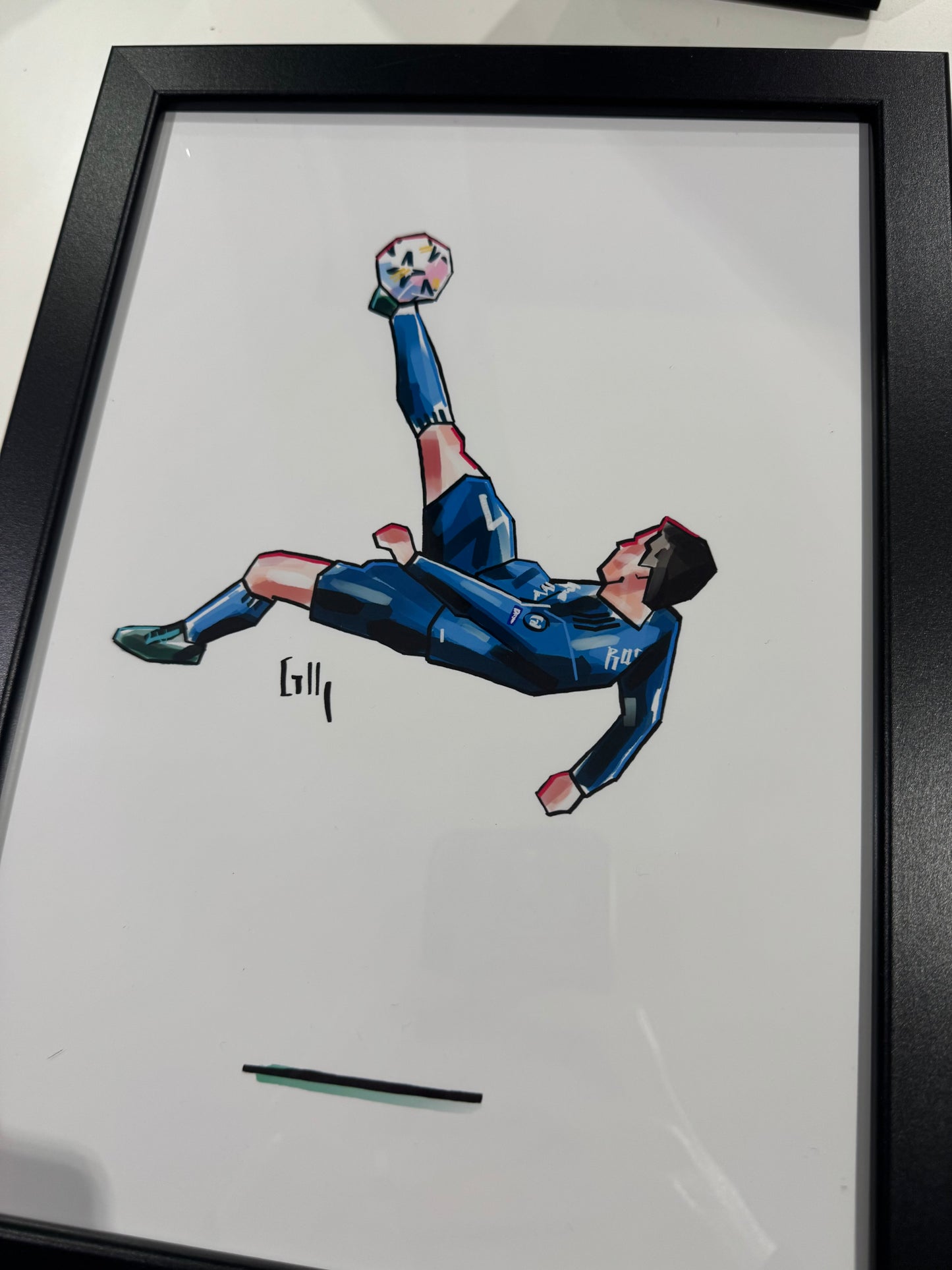 Hand drawn icon player prints