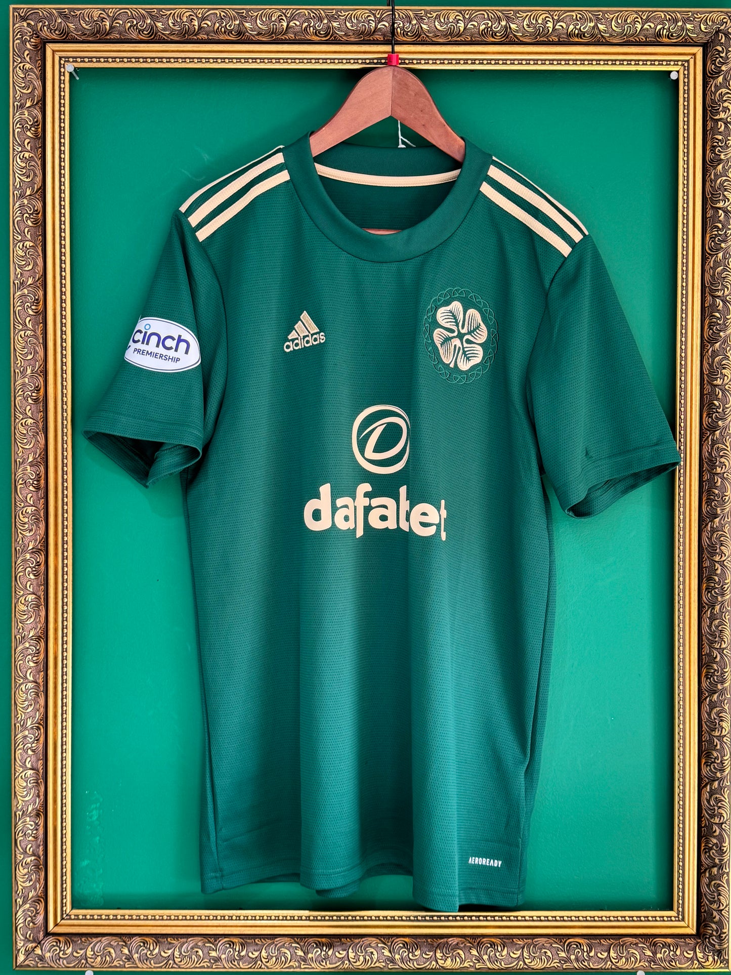 Celtic 2021/22 away Giakoumakis match prepared shirt