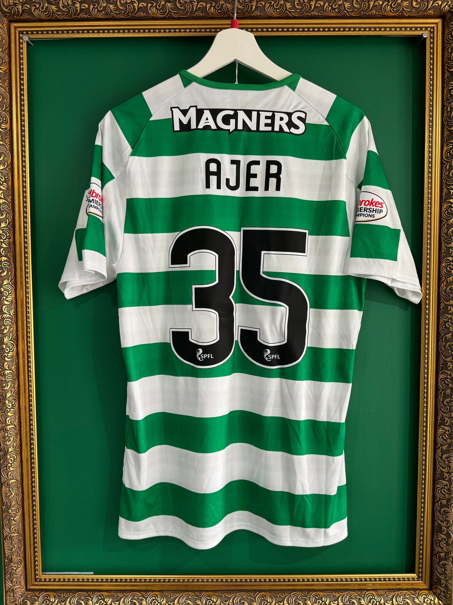 Celtic 2018/19 home player issue match prepared shirt Ajer 35 large