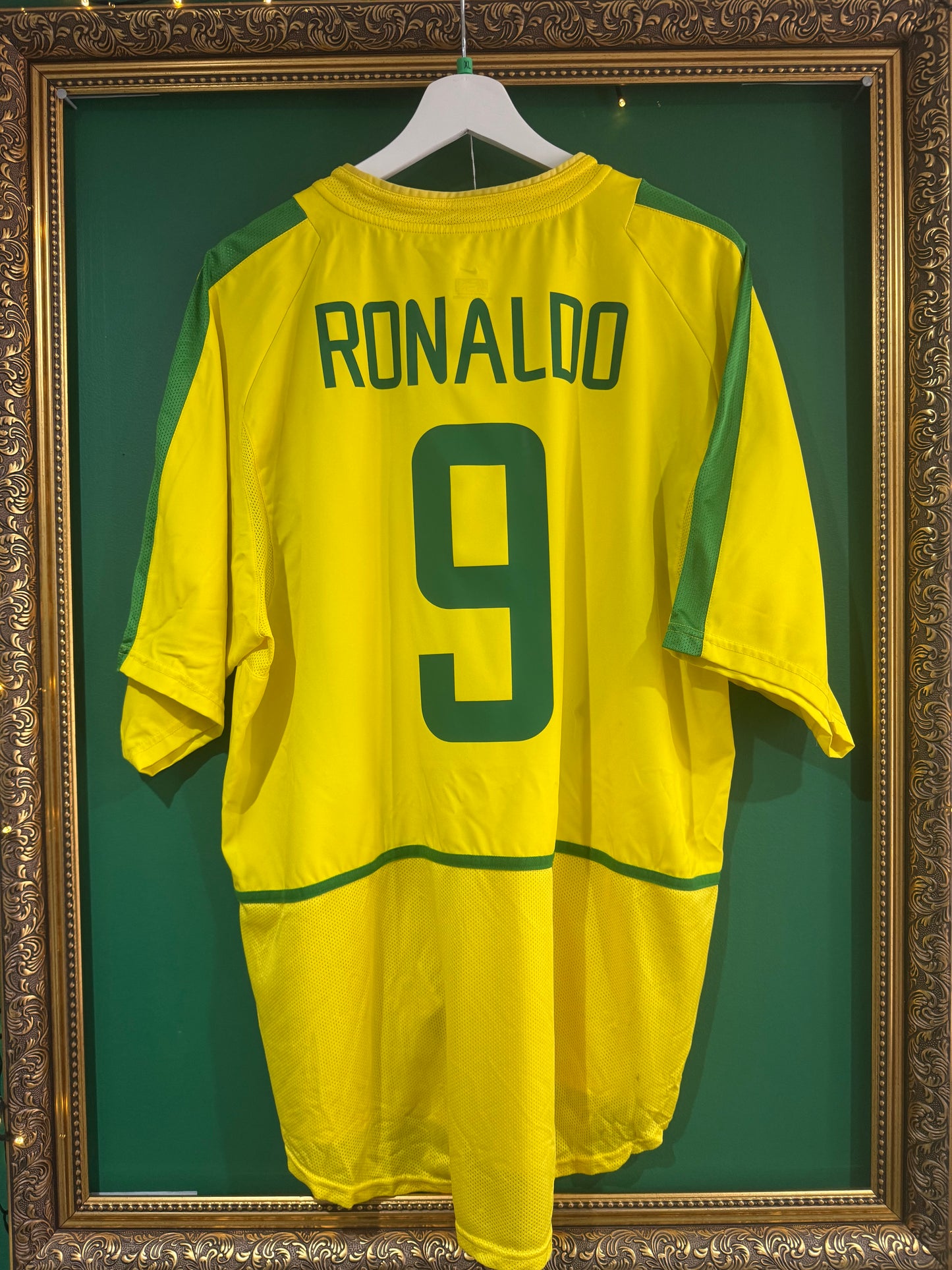 Brazil 2002 home shirt xlarge Ronaldo 9