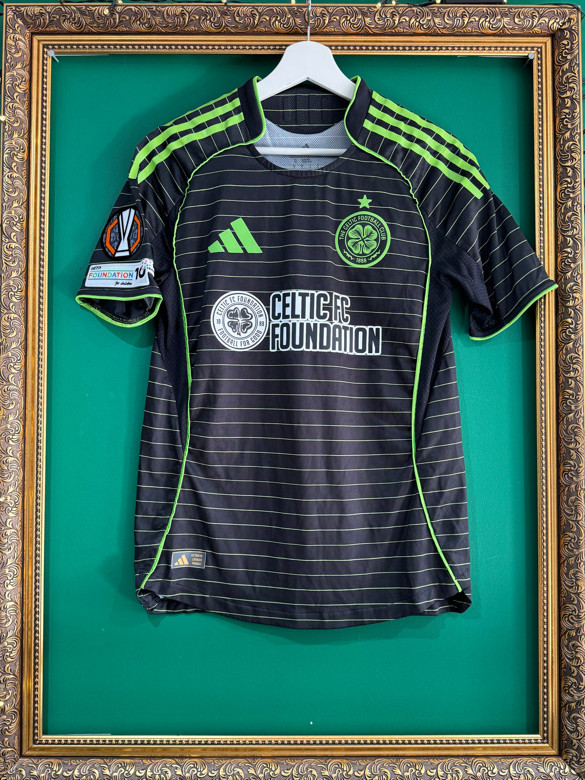 Celtic 2025/26 away elite European matchshirt small 14 (McCowan)