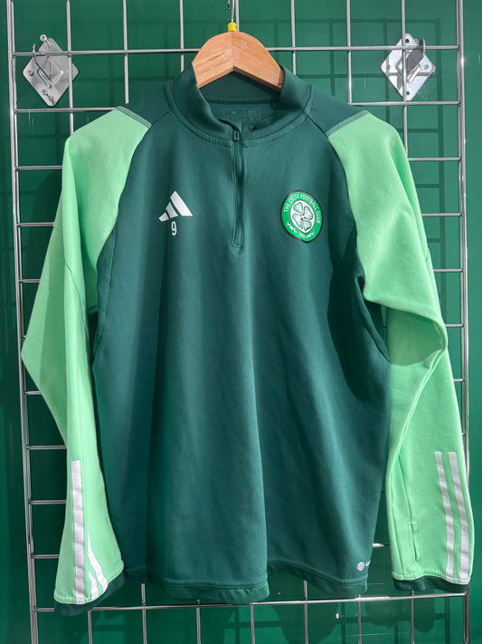 Celtic worn training had zip medium 9 Idah / Haksabanovic