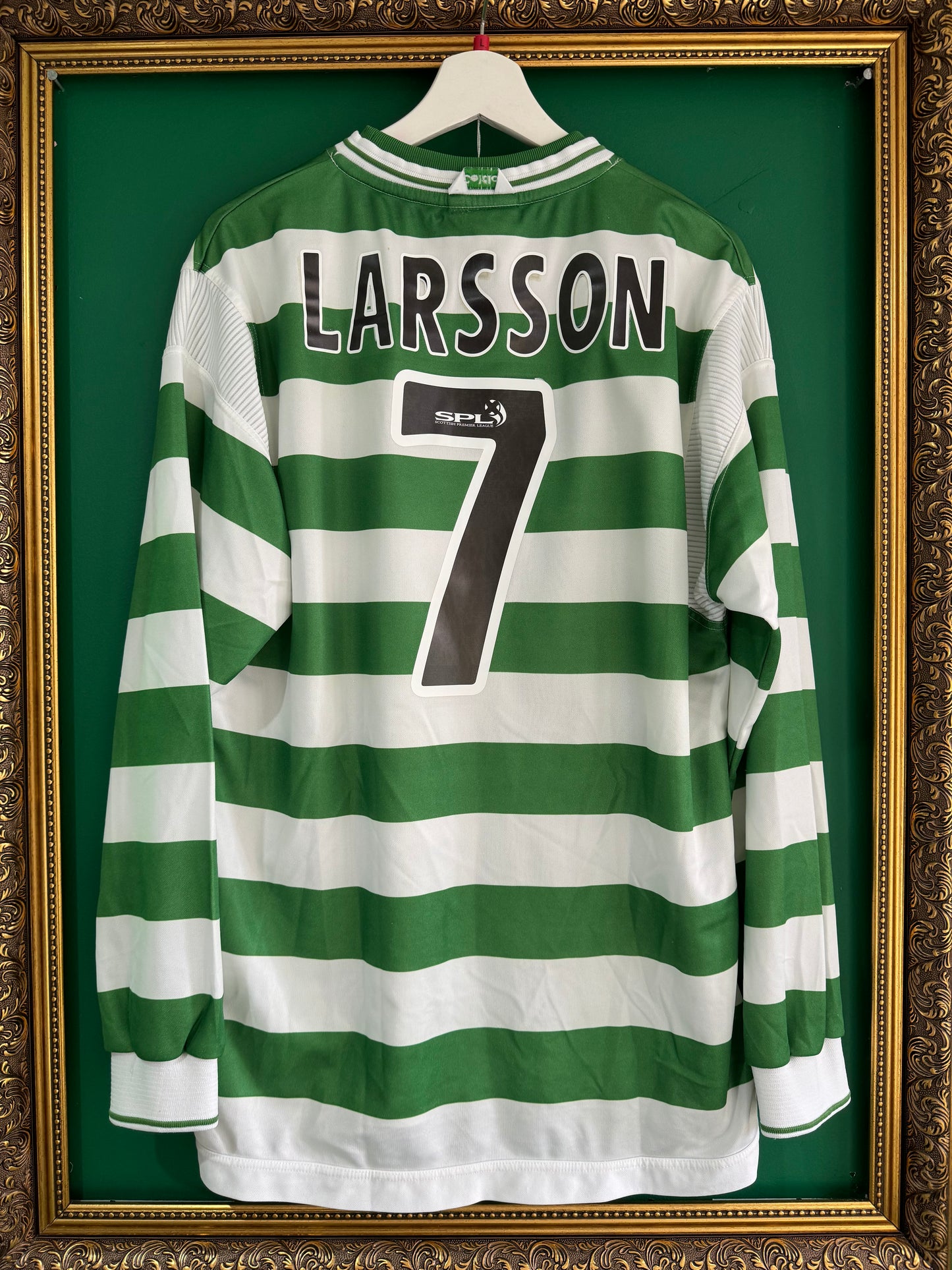 Celtic 2000/01 home large Larsson 7 ls