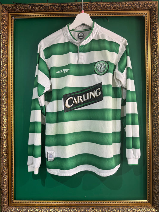 Celtic 2003/04 home shirt small ls