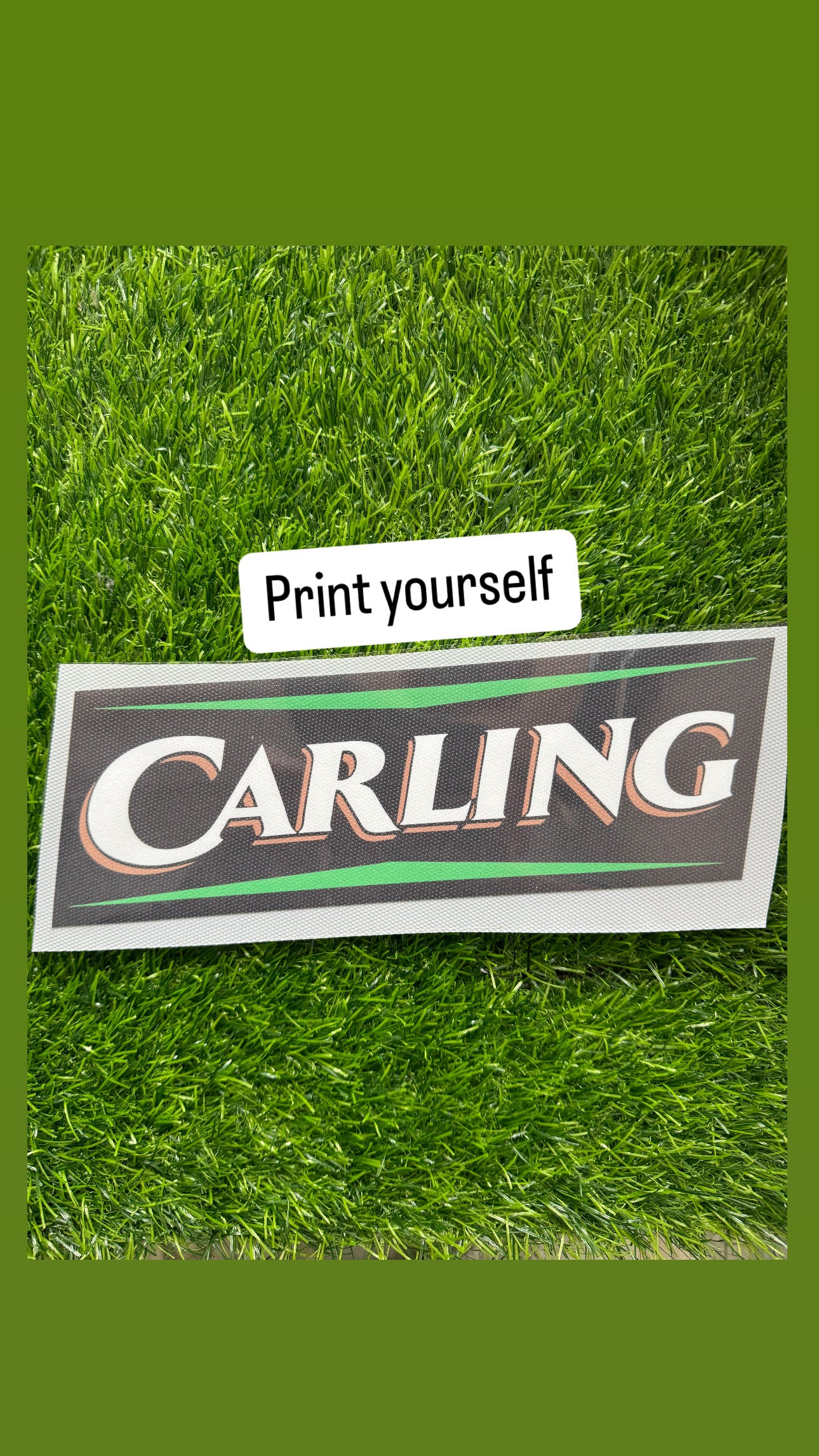 Carling sponsor replacement flock (patch only)