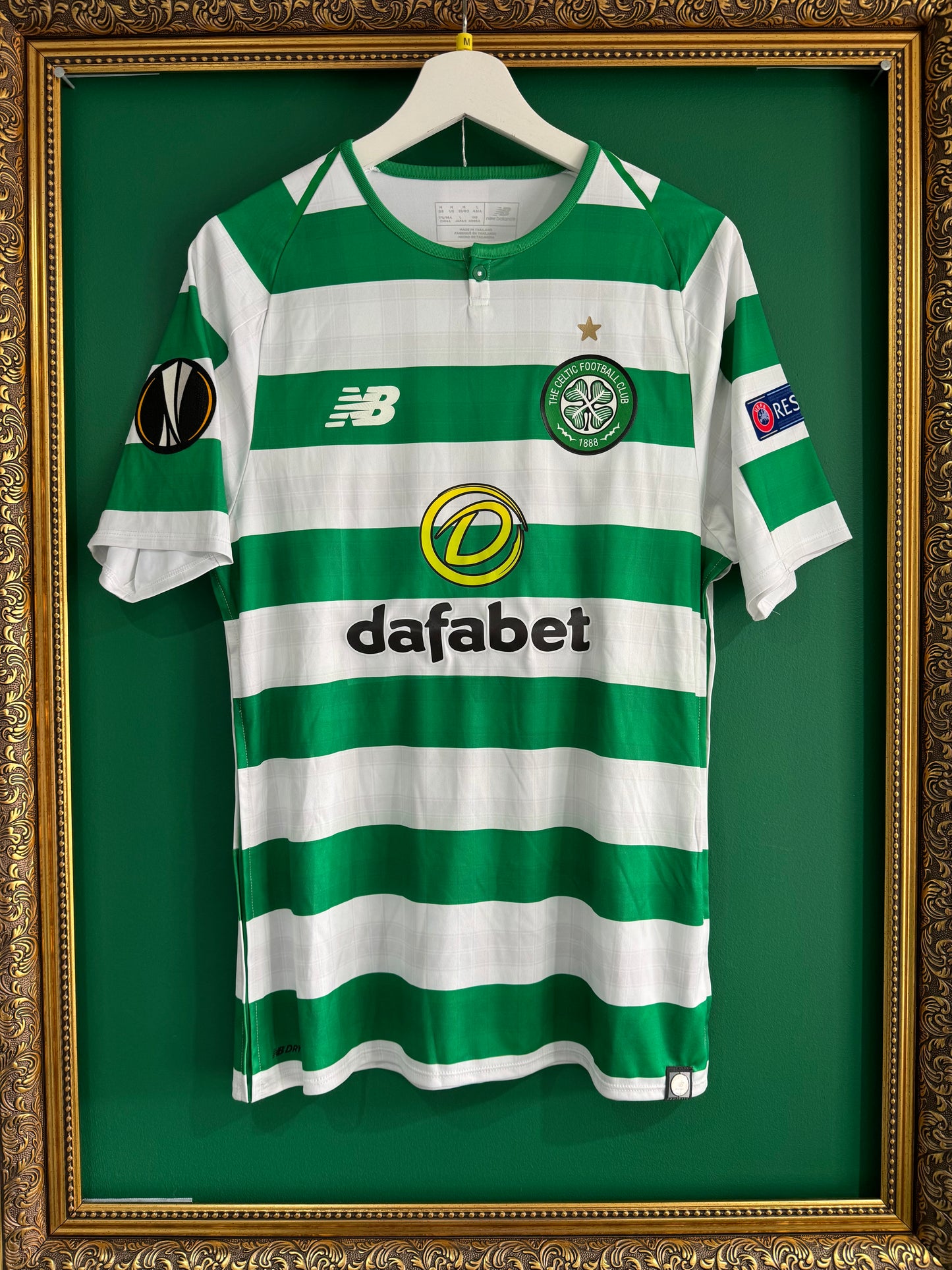 Celtic 2018/19 match issued prepared shirt medium Morgan 16 Europa league