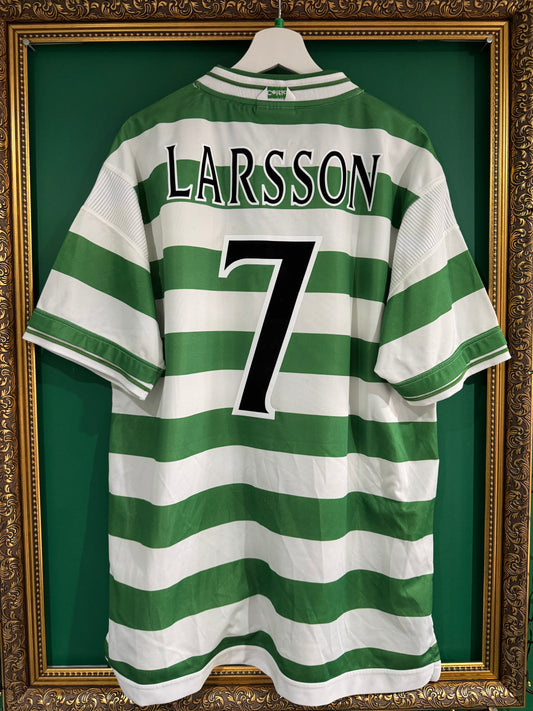 Celtic 1999/01 home shirt xlarge Larsson 7