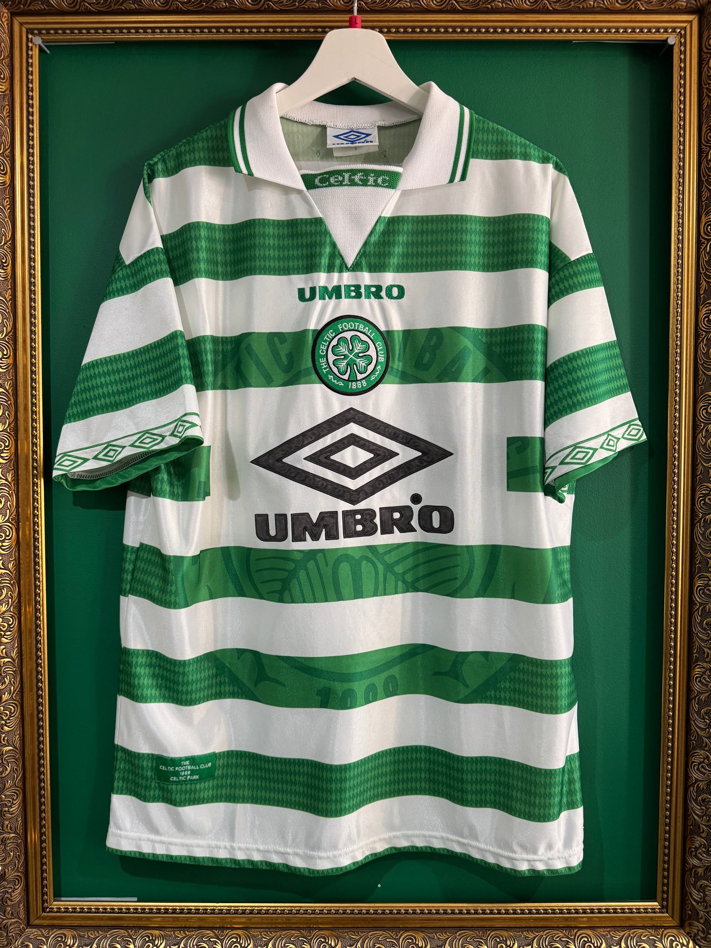 Celtic 1997/99 home shirt large Larsson 7