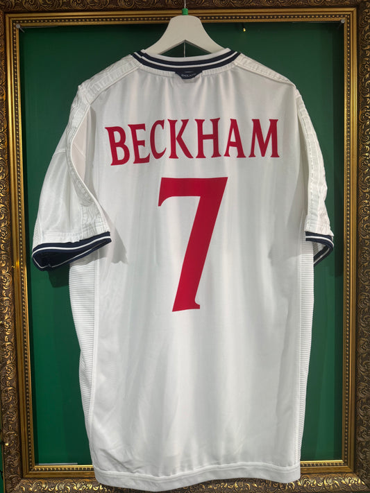 England 2000 home shirt xlarge Beckham 7