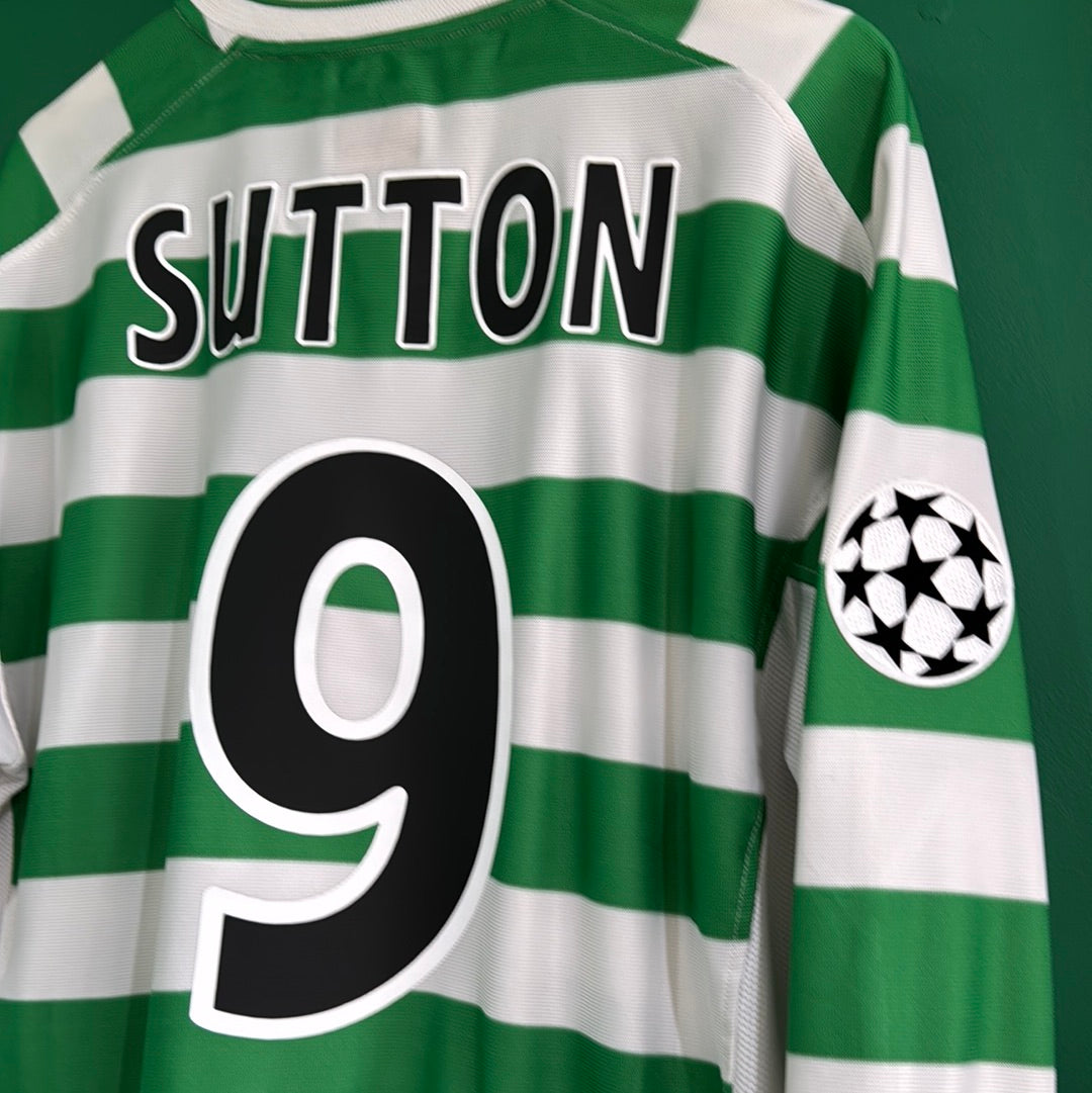 Celtic 2001/03 Home shirt Sutton 9 champions league xlarge