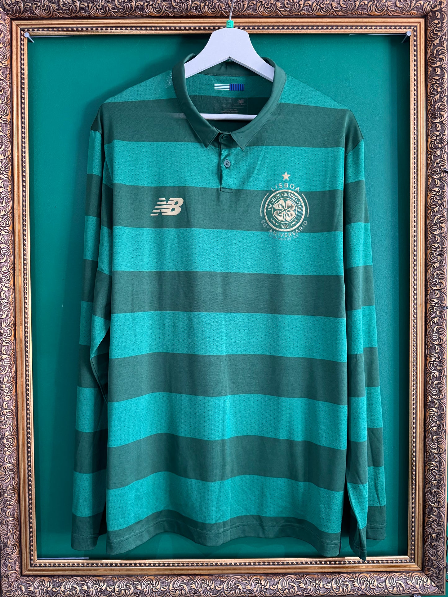 Celtic 2017/18 away shirt xlarge ls unsponsored 9/10