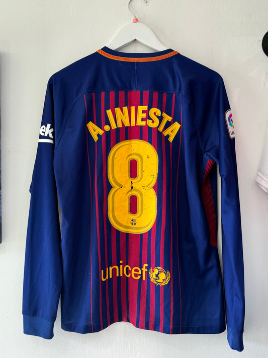 Barcelona 2017/18 home Iniesta 8 ls small