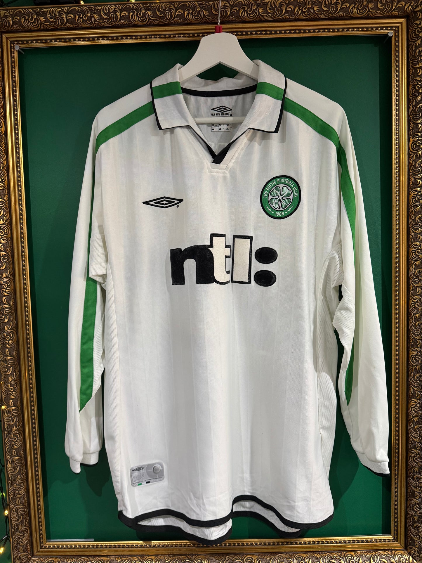 Celtic 2001/02 away shirt large ls Moravcik 25