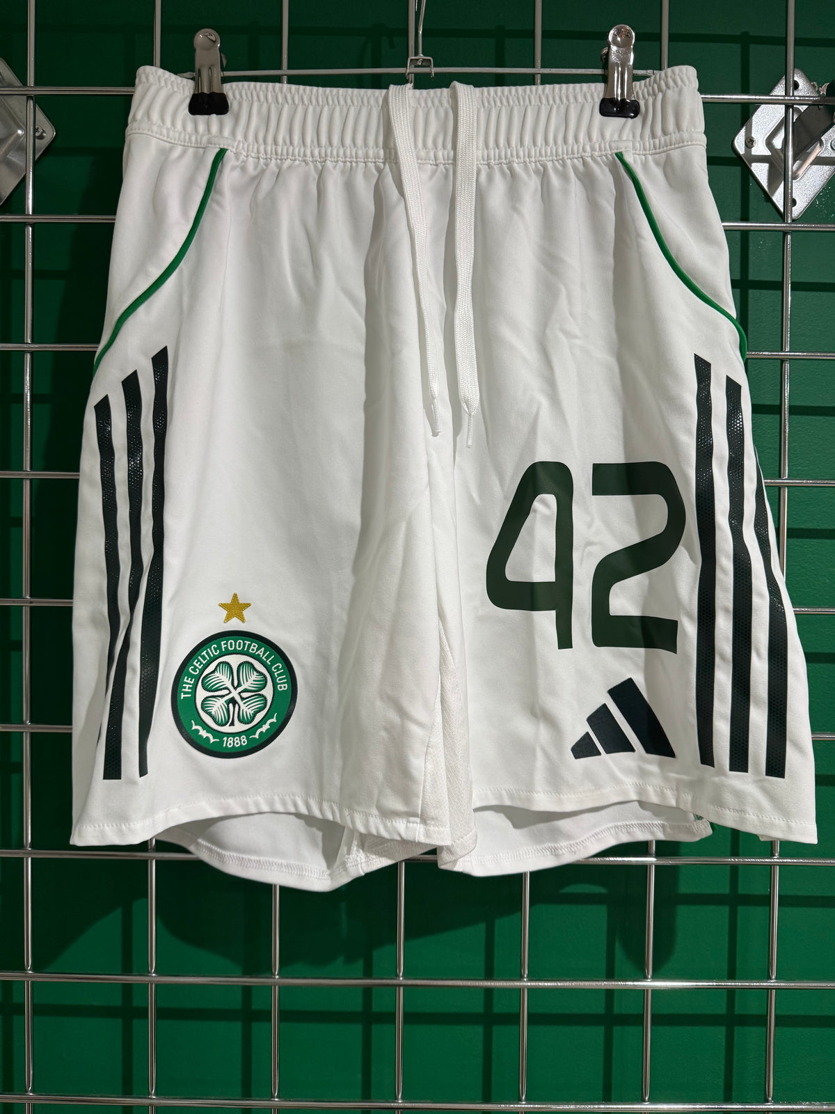 Celtic home European Match shorts small McGregor 42