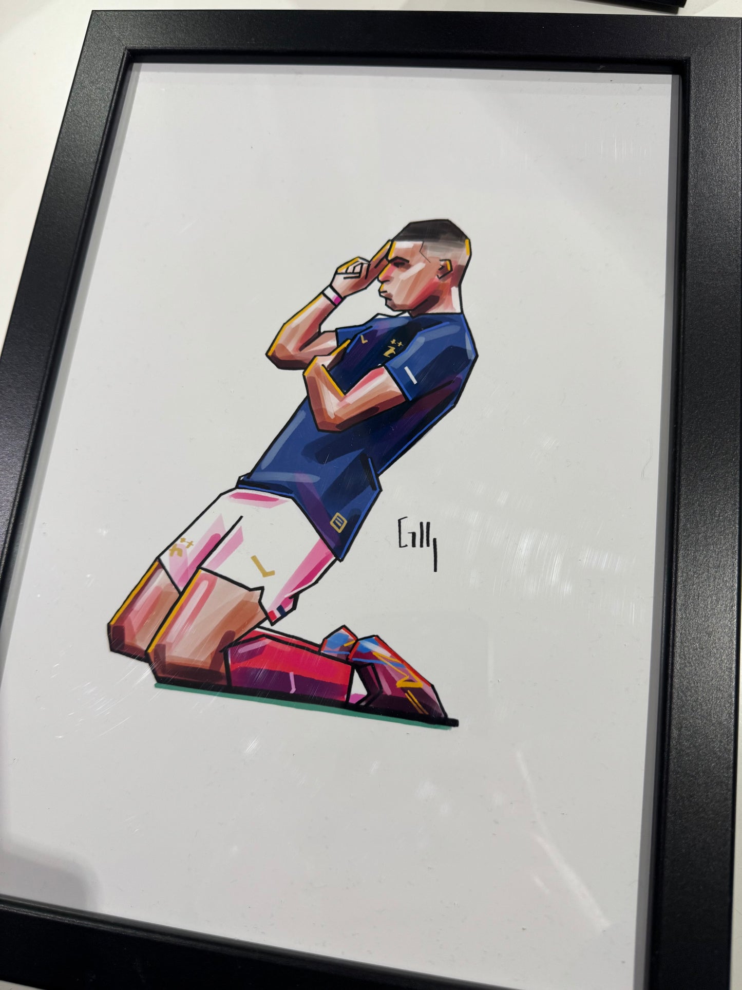 Hand drawn icon player prints