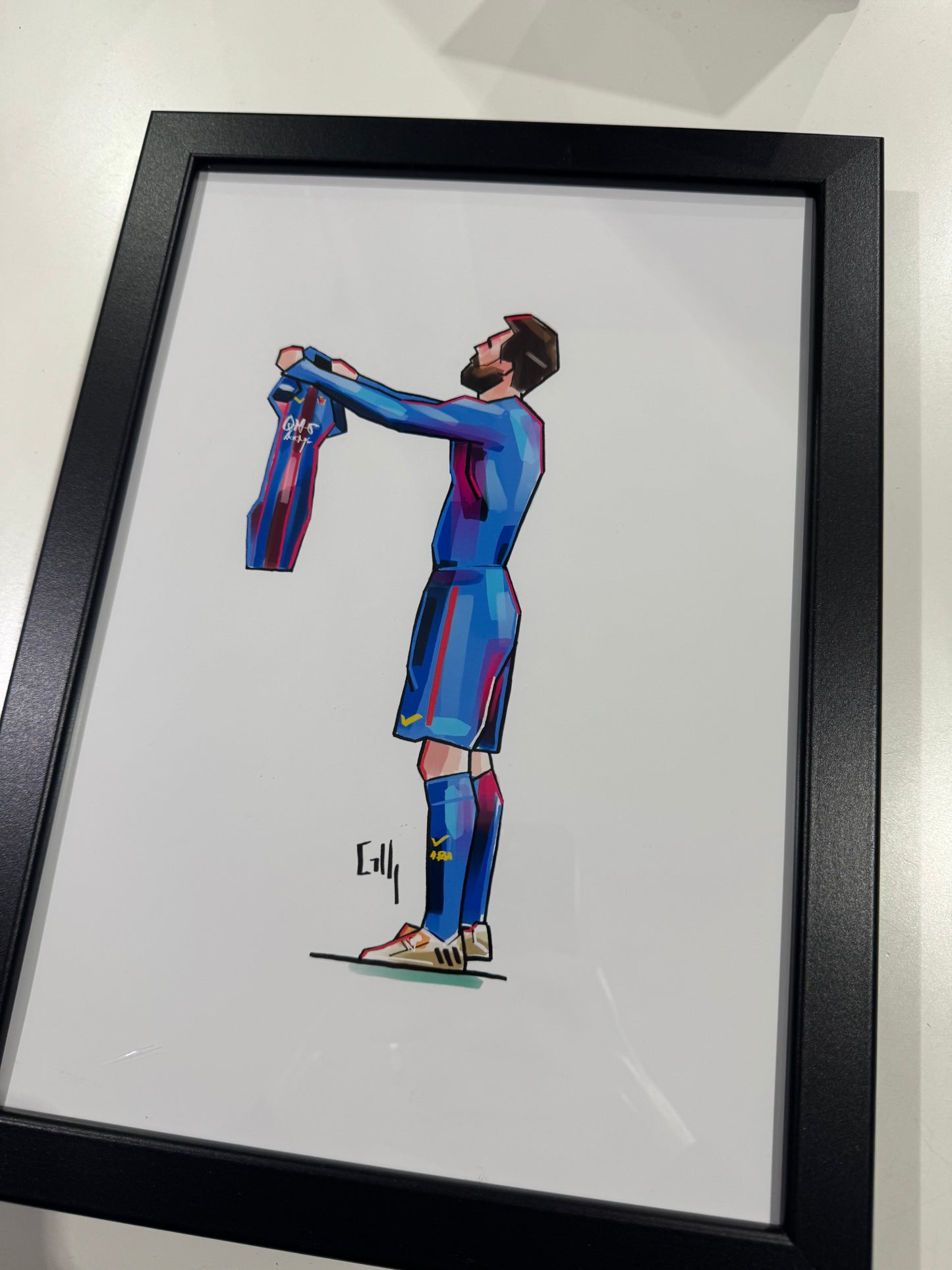 Hand drawn icon player prints